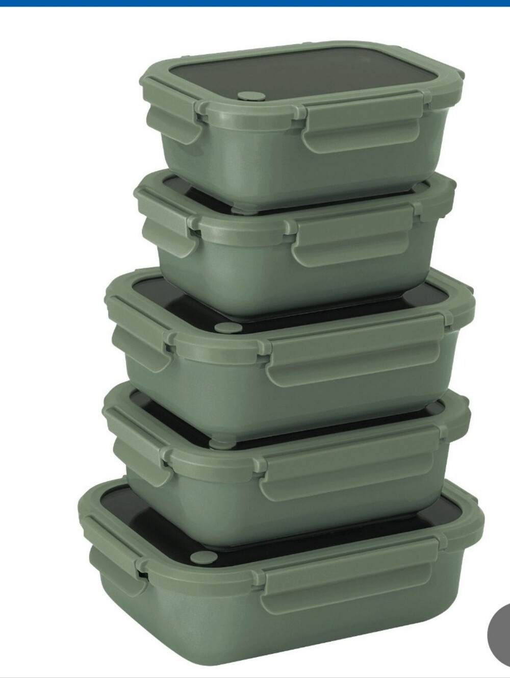 (6)Safdie &Co 10 Piece Ceramic Meal Prep Food Storage Container Set